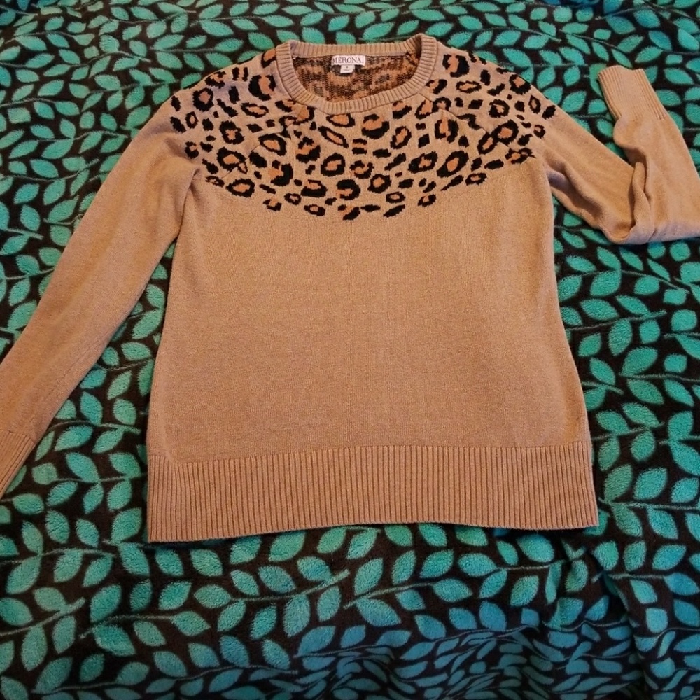 Cheetah Merona sweater small